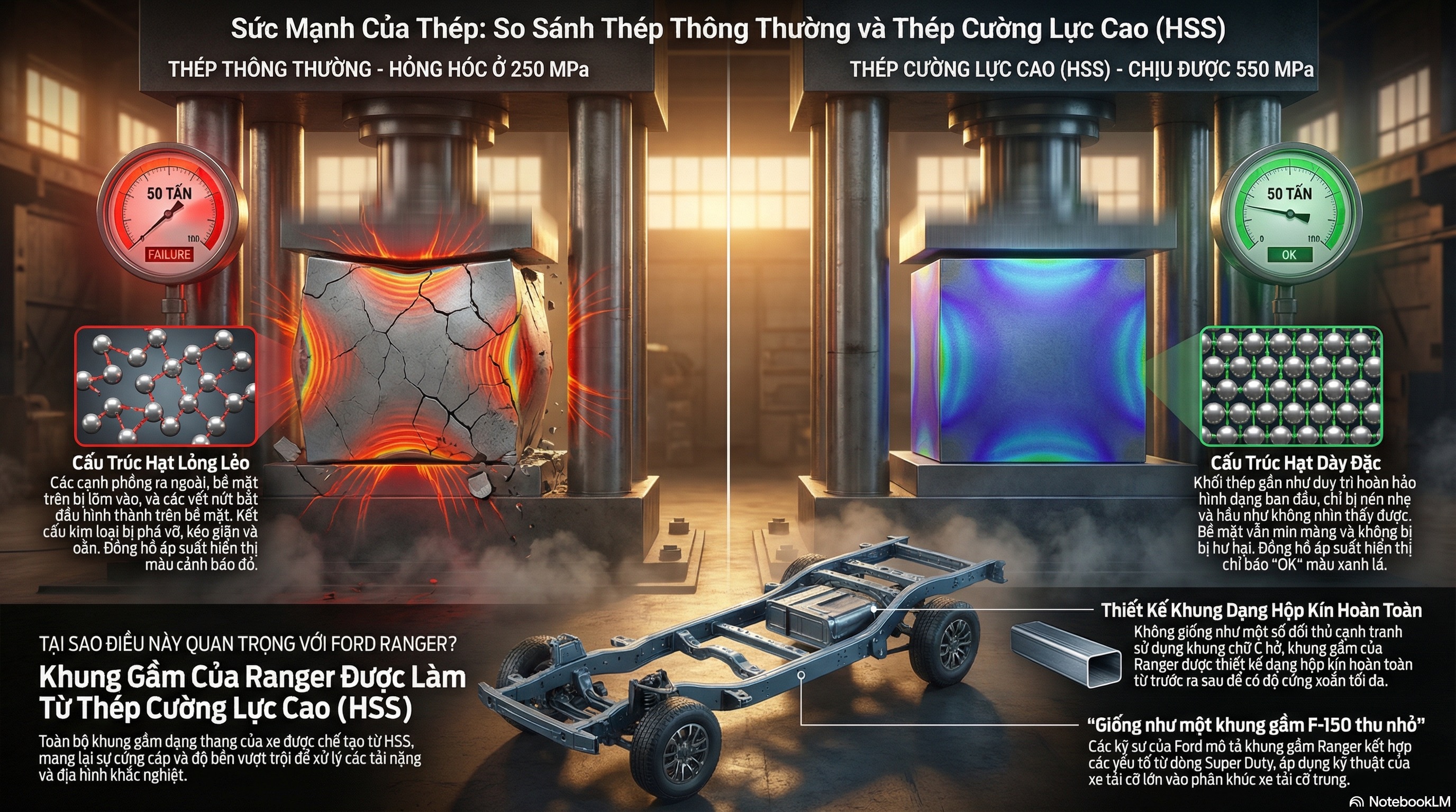 So sánh thép thường và thép cường lực cao HSS