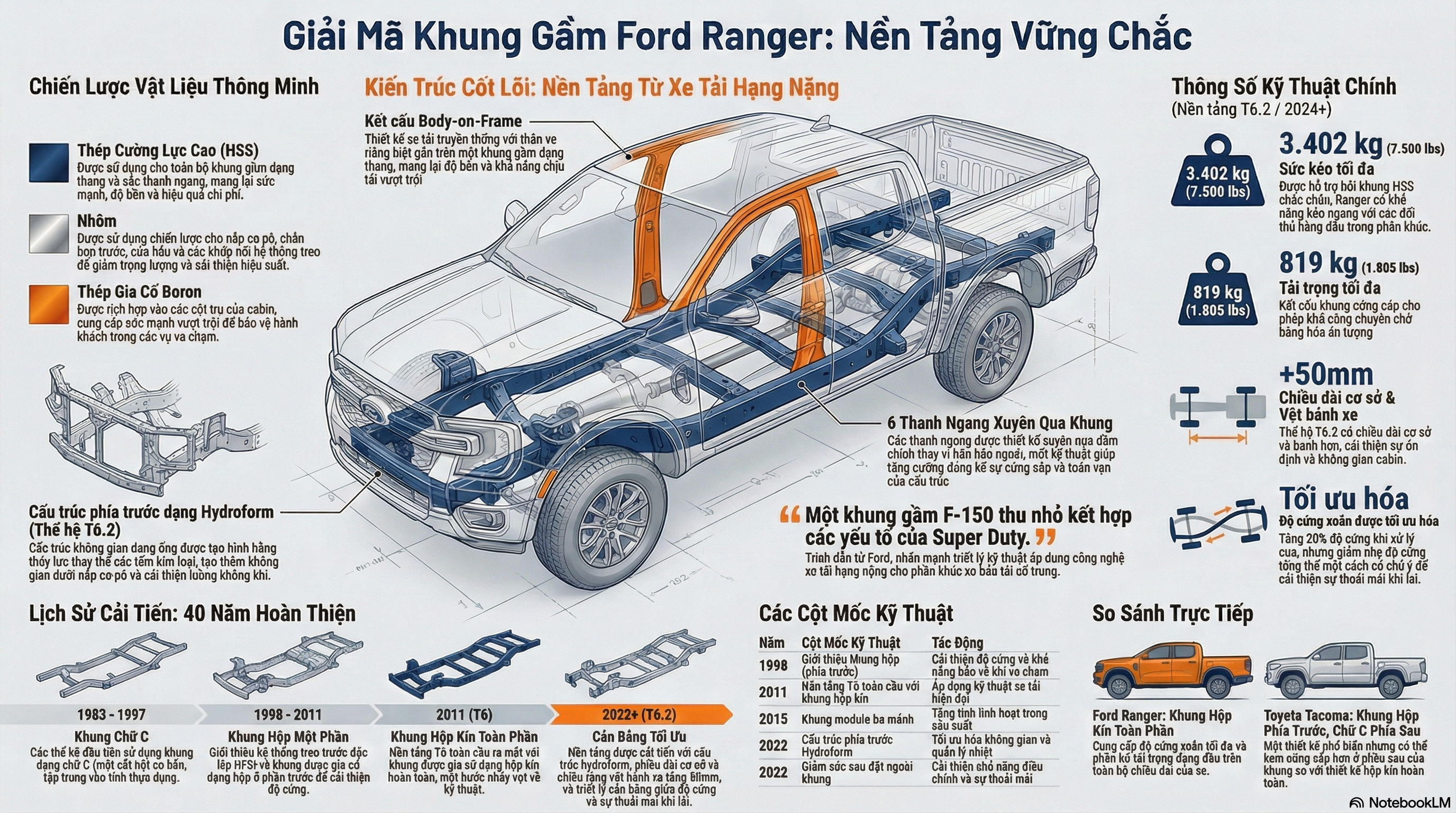 Tổng quan khung gầm Ford Ranger